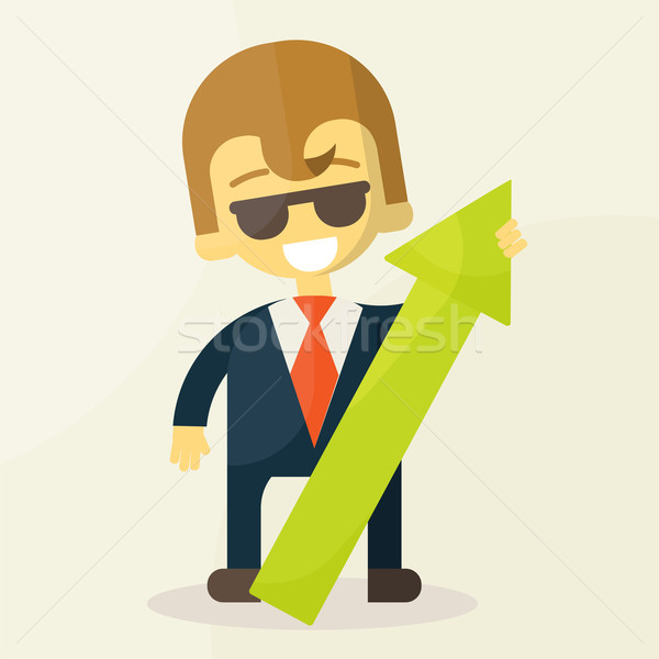 businessman holding graph up Stock photo © sabelskaya