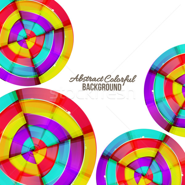 Abstract colorful rainbow curve background design. Stock photo © sabelskaya