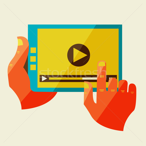 Creative concept with video player Stock photo © sabelskaya