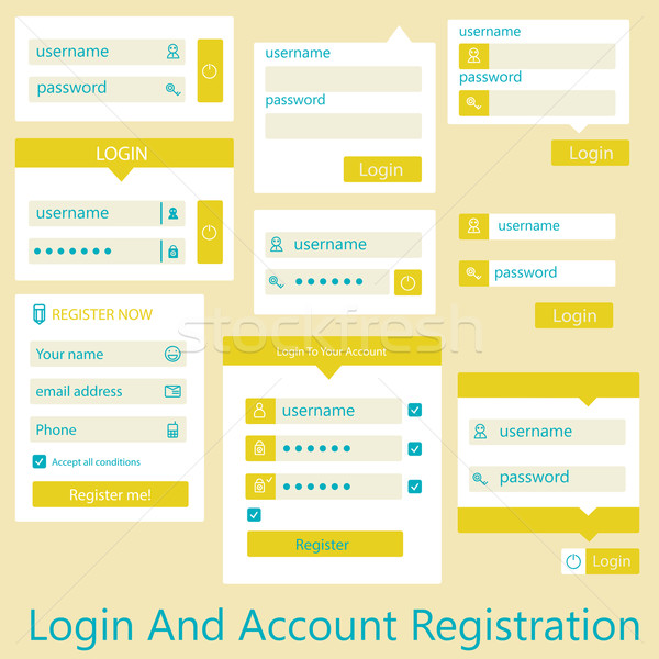 user interface login and account registration Stock photo © sabelskaya