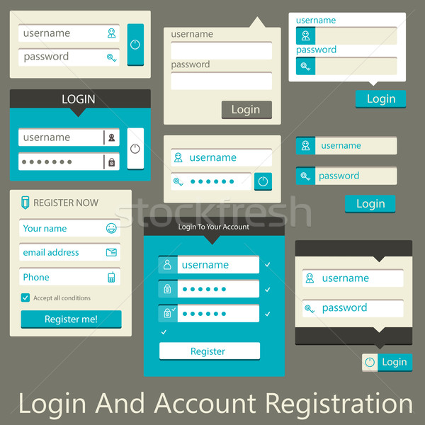 user interface login and account registration Stock photo © sabelskaya