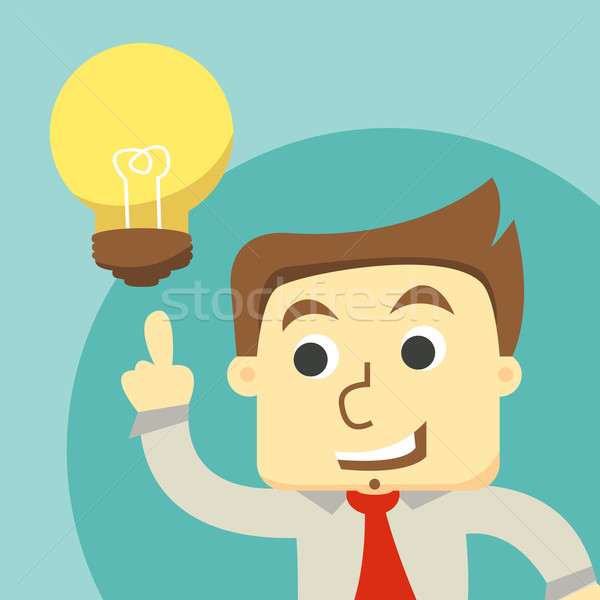 Businessman with ideas Stock photo © sabelskaya