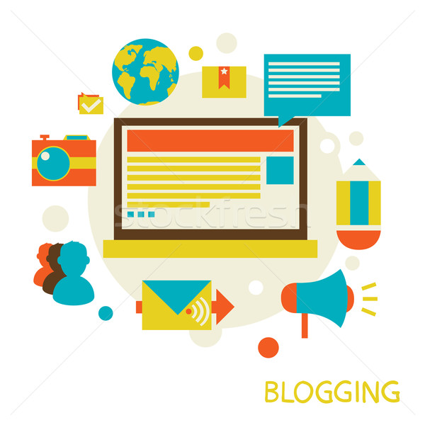 Blogging and commenting Stock photo © sabelskaya