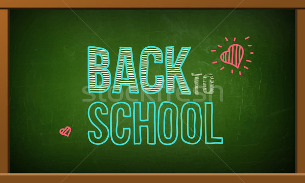 Green board with text on chalkboard.Vector Stock photo © sabelskaya