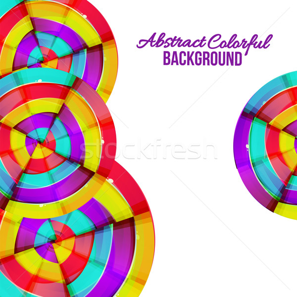 Abstract colorful rainbow curve background design. Stock photo © sabelskaya