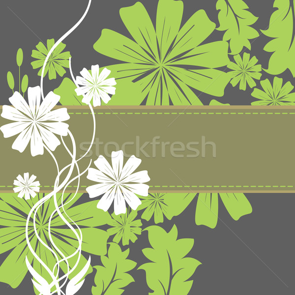 Stockfoto: Lentebloemen · bladeren · frame · voorjaar · bos · abstract