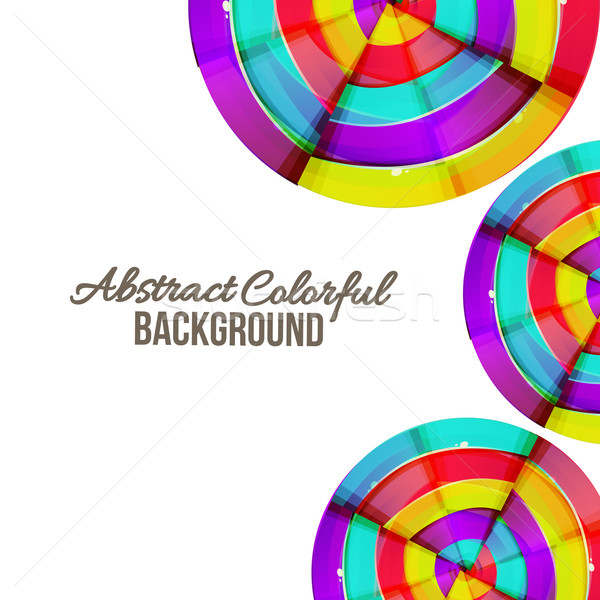 Abstract colorful rainbow curve background design. Stock photo © sabelskaya