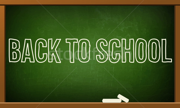 Green board with text on chalkboard.Vector Stock photo © sabelskaya