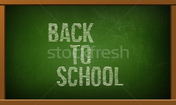 Green board with text on chalkboard.Vector Stock photo © sabelskaya