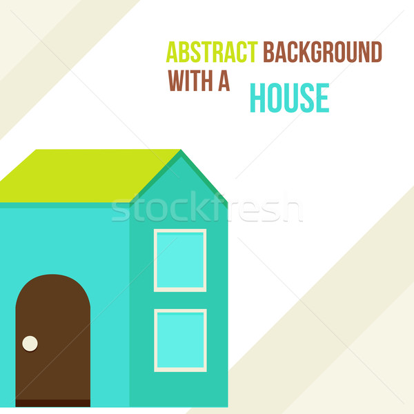 abstract background with a house in a flat style Stock photo © sabelskaya