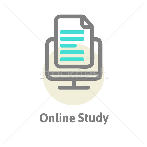 Schematic representation of the online learning process Stock photo © sabelskaya