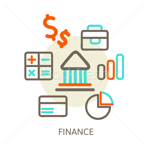 [[stock_photo]]: Concepts · banque · paiement · icônes · fil · transférer