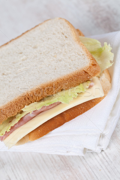 Français fromages jambon laitue sandwich repas [[stock_photo]] © sabinoparente