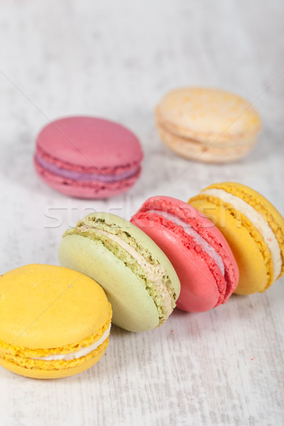 Fransız macarons renkli lezzetli tipik Stok fotoğraf © sabinoparente
