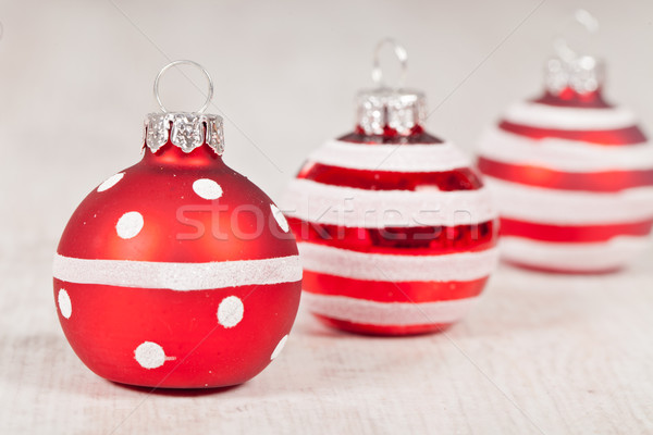 Karácsony golyók gyönyörű fa dekoráció hó Stock fotó © sabinoparente
