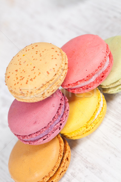 Francuski macarons kolorowy typowy Zdjęcia stock © sabinoparente