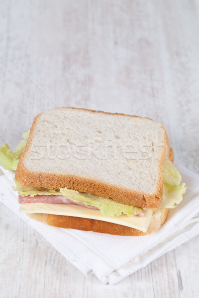 Français fromages jambon laitue sandwich repas [[stock_photo]] © sabinoparente