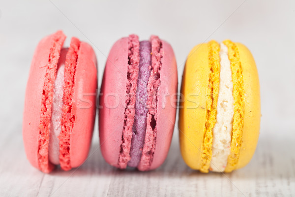 Fransız macarons renkli lezzetli tipik Stok fotoğraf © sabinoparente