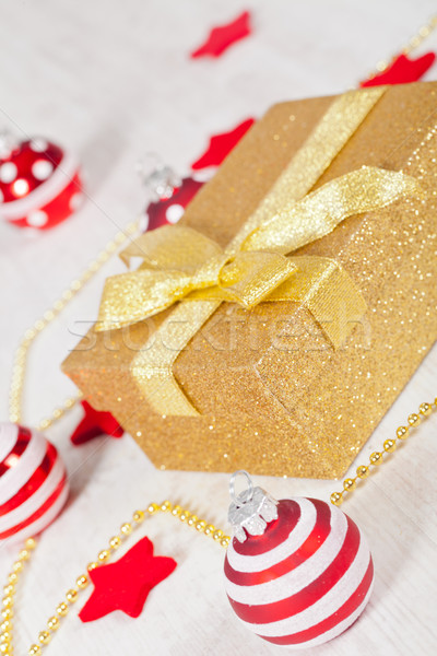 Noël cadeau Pack élégante or décorations [[stock_photo]] © sabinoparente