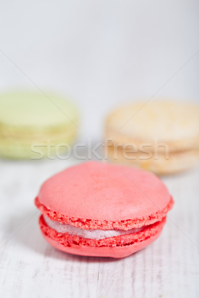 Francia macaronok színes finom tipikus sütemények Stock fotó © sabinoparente