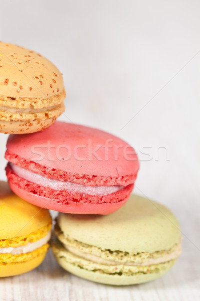 Francuski macarons kolorowy typowy Zdjęcia stock © sabinoparente