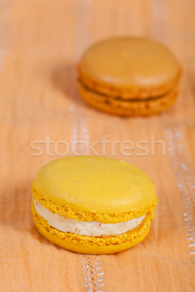 Fransız macarons renkli lezzetli tipik Stok fotoğraf © sabinoparente