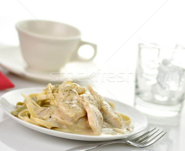 chicken and spinach pasta dinner  Stock photo © saddako2