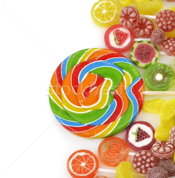 Stok fotoğraf: Renkli · meyve · beyaz · gıda · çerçeve