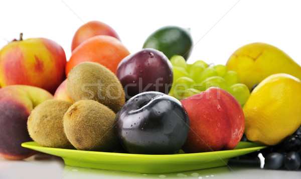 Frischen Früchte Sortiment erschossen Apfel Stock foto © saddako2