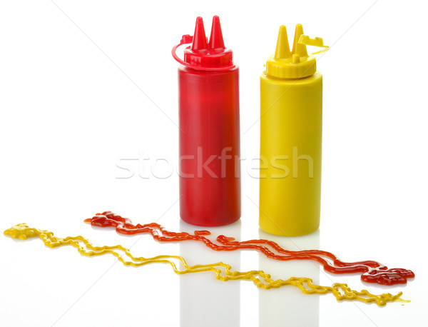 Bottles of Ketchup and Mustard. Stock photo © saddako2