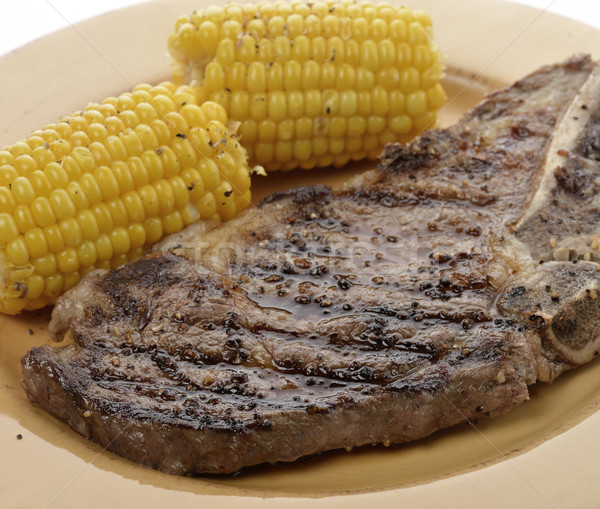 Rib Eye Steak With Corn Stock photo © saddako2