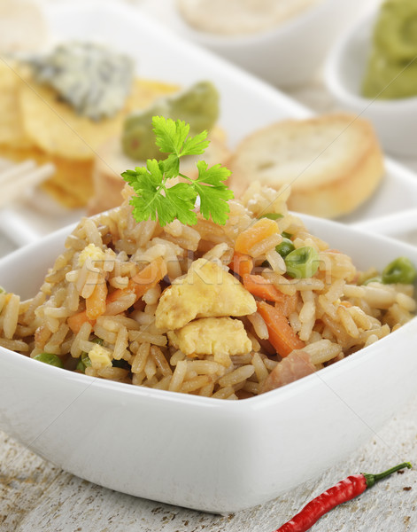 Rice With Chicken And Vegetables Stock photo © saddako2