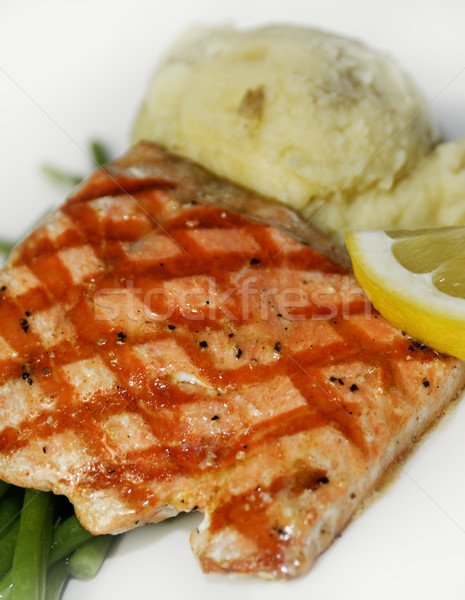 Salmon With Mashed Potatoes Stock photo © saddako2