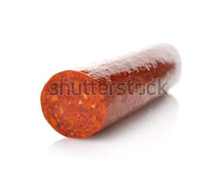 Pepperoni salami biały czerwony mięsa Zdjęcia stock © saddako2