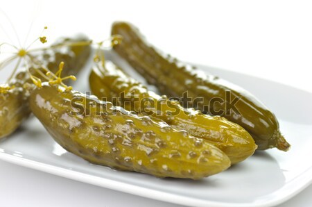 dill pickles on a white dish  Stock photo © saddako2