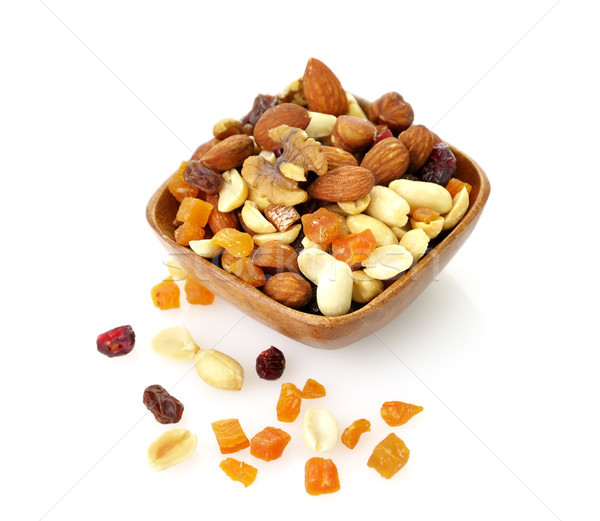 mixed dried fruit, nuts and seeds Stock photo © saddako2