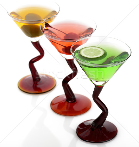 Foto stock: Cocktails · óculos · coquetel · bebidas · branco · vidro