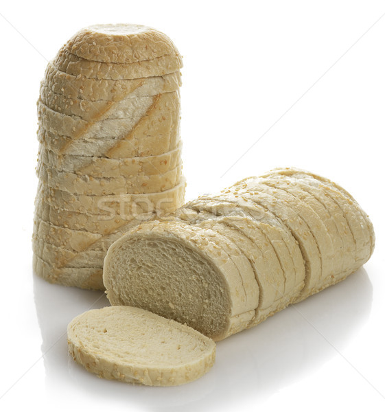 Fehér kenyér cipó szezámmag vág termék közelkép Stock fotó © saddako2