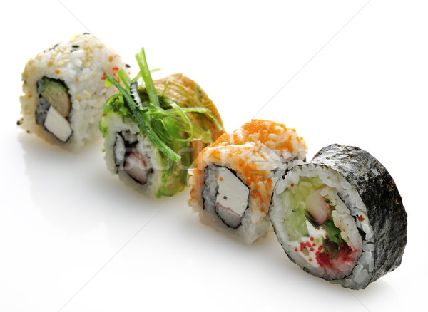 Sushi witte zeevruchten witte achtergrond Stockfoto © saddako2