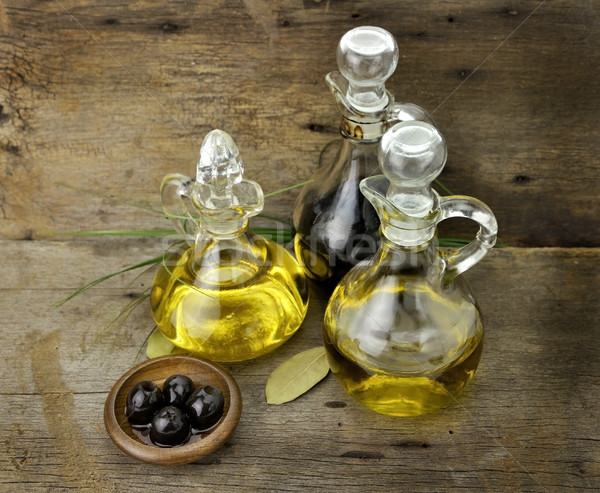 óleo de cozinha vinagre vegetal azeite vinagre balsâmico comida Foto stock © saddako2