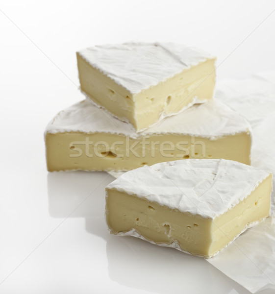 Brie sajt francia fehér papír puha termék Stock fotó © saddako2
