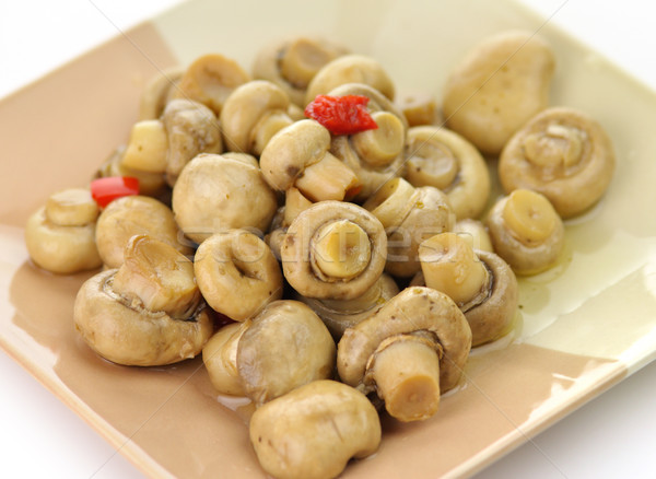 Stock photo: pickled mushrooms