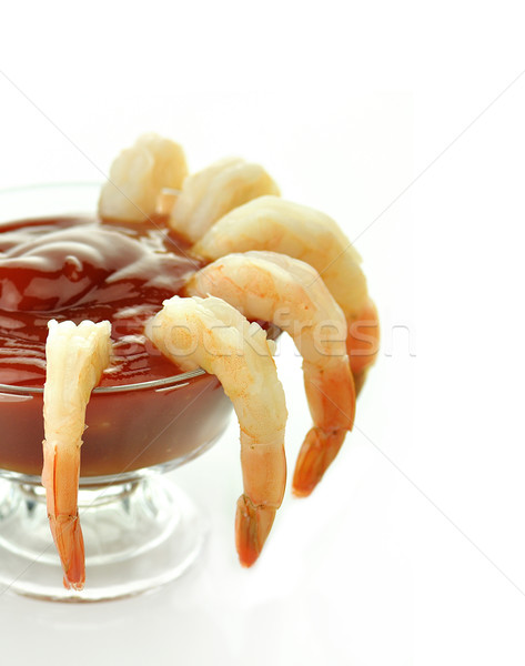 shrimps with cocktail sauce Stock photo © saddako2