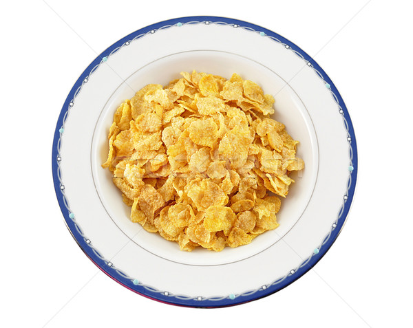 Cornflakes plaat top voedsel mais Stockfoto © saddako2