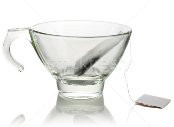 empty cup with a tea bag  Stock photo © saddako2