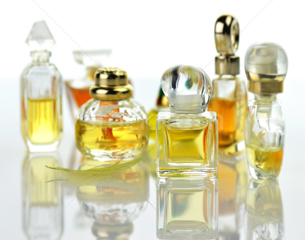 Foto stock: Perfume · vidrio · azul · líquido · cosméticos
