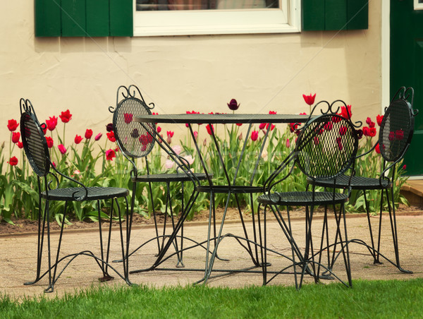 Iron Garden Table And  Chairs Stock photo © saddako2