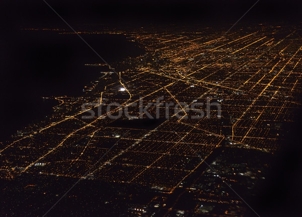 Night Panorama Of Chicago Stock photo © saddako2
