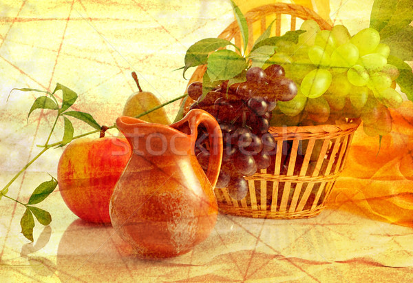 Grunge vruchten vintage stijl grunge textuur textuur Stockfoto © saddako2