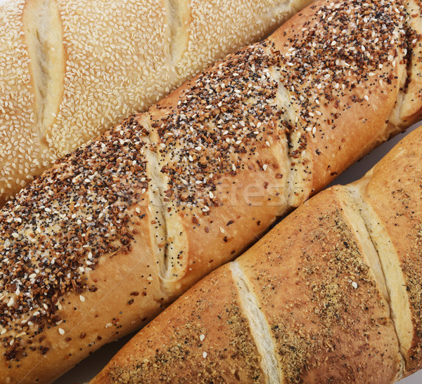 Francia kenyér közelkép étel háttér gyógynövények fűszer Stock fotó © saddako2